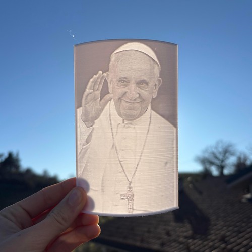 Papa francesco litofania - francesco,