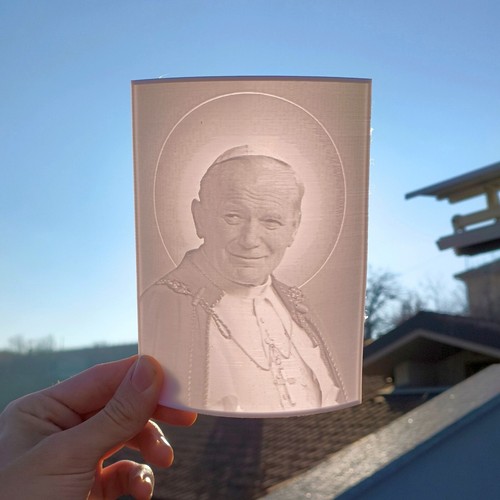 Papa francesco litofania - papa,